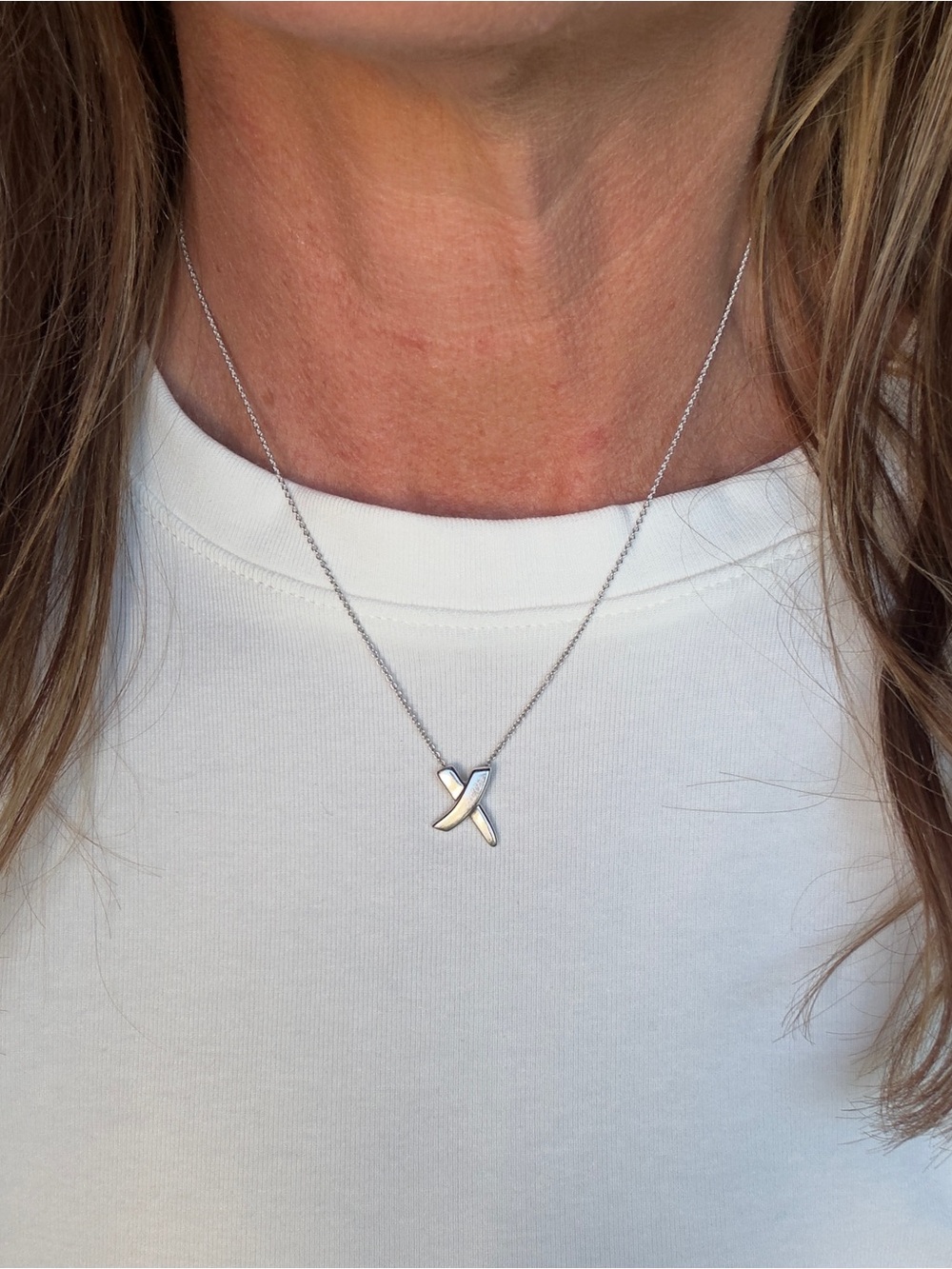 Tiffany & Co. Paloma Picasso Graffiti X sterling silver pendant necklace